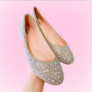 Rhinestone ballet flats